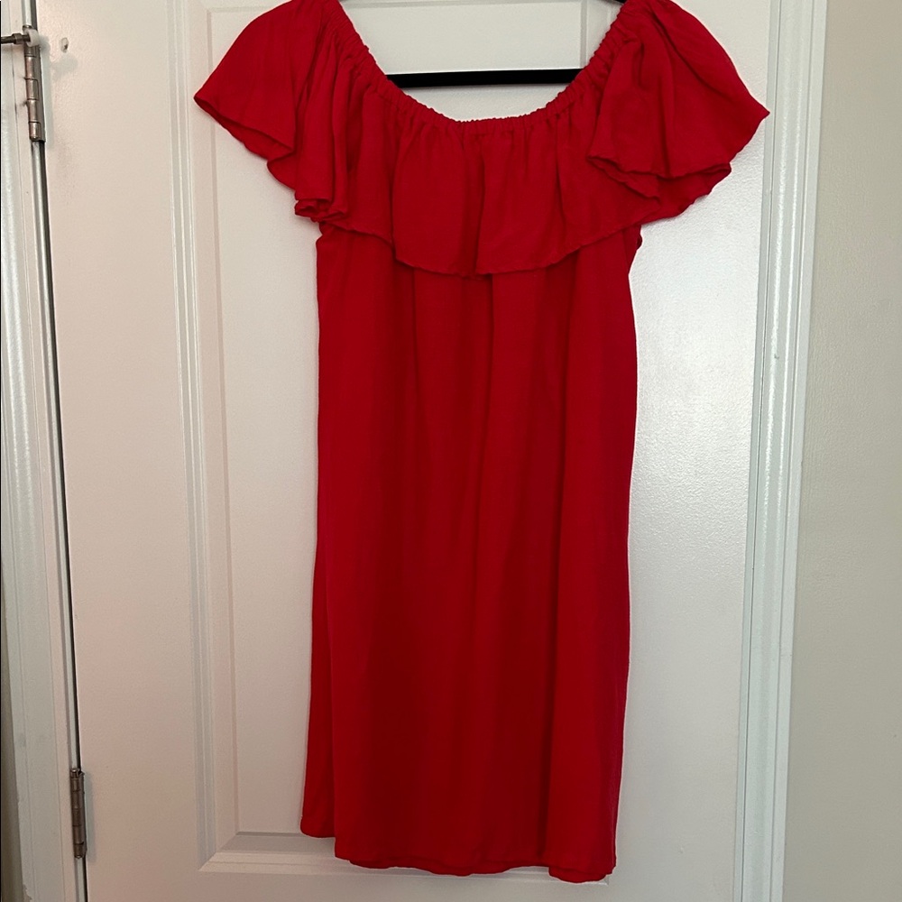 Tommy Bahama Red Ruffle Mini Dress